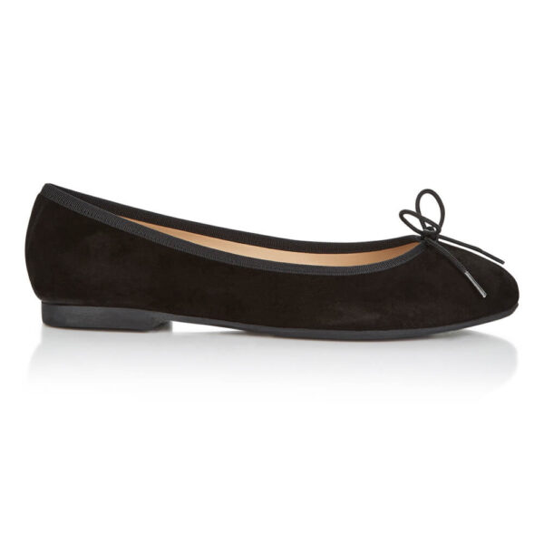 French Sole Amelie Black Velvety Leather (AML358)