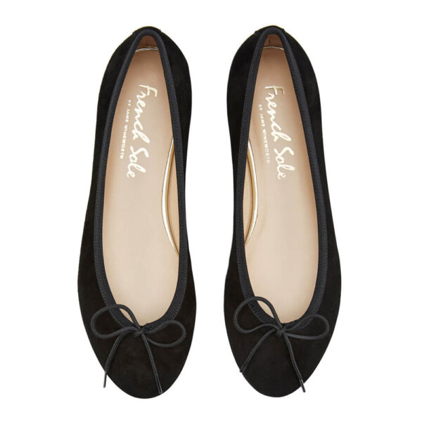 french sole Amelie Black Velvety Leather (AML358)