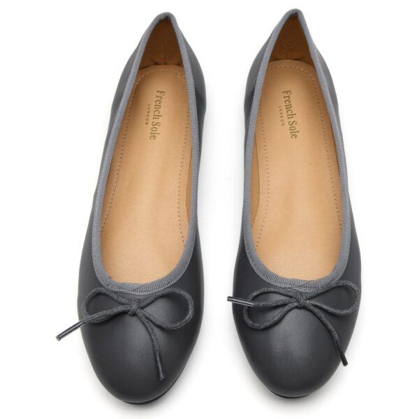 French Sole Amelie Grey Leather (AML1255)