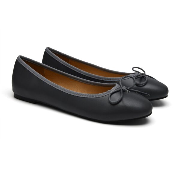 French Sole Amelie Grey Leather (AML1255)