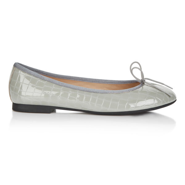 French Sole Amelie Grey Patent Croc (AML609)
