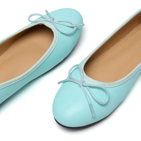French Sole Amelie Mint Green Leather (AML257)