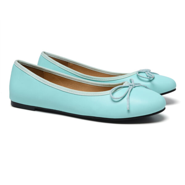 French Sole Amelie Mint Green Leather (AML257)