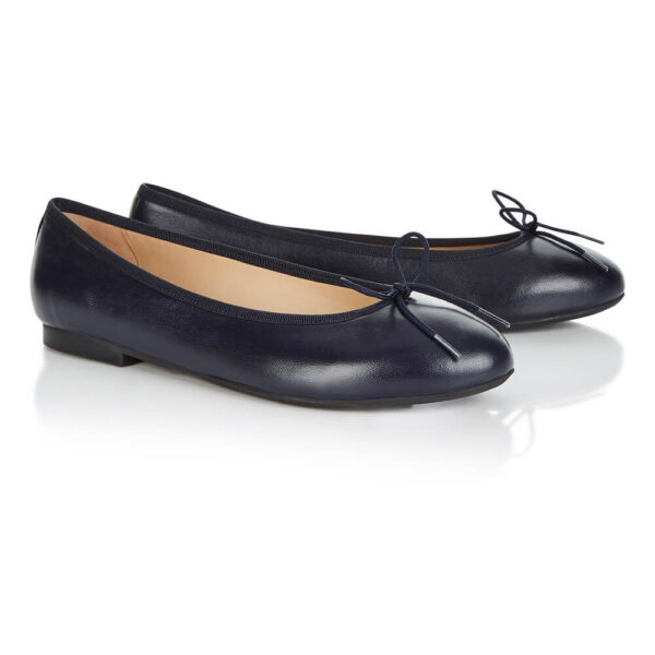 French Sole Amelie Navy Leather (AML918)