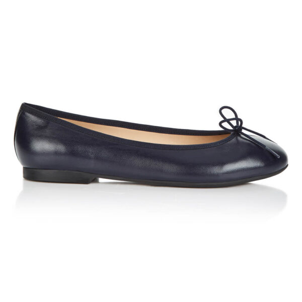 French Sole Amelie Navy Leather (AML918)