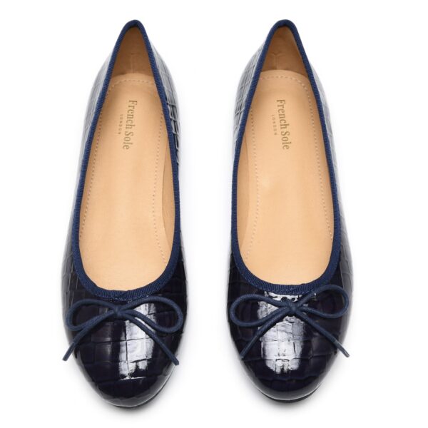 french sole Amelie Ocean Navy Crocodile (AML707)