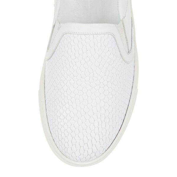 French Sole Board Walker White Snake Leather (BW16)