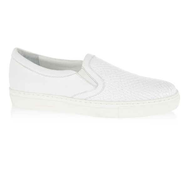 French Sole Board Walker White Snake Leather (BW16)