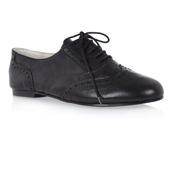French Sole Brogues Black Leather (BG05)
