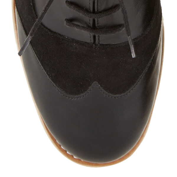 French Sole Brogues Black Suede And Leather (BG13)
