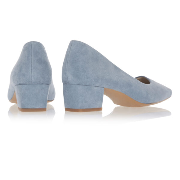 French Sole Carla Heel Pale Blue Suede (CAR01)