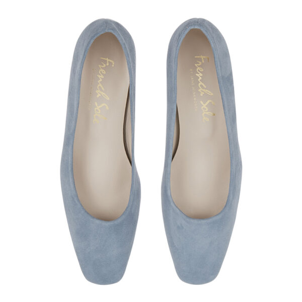 french sole Carla Heel Pale Blue Suede (CAR01)