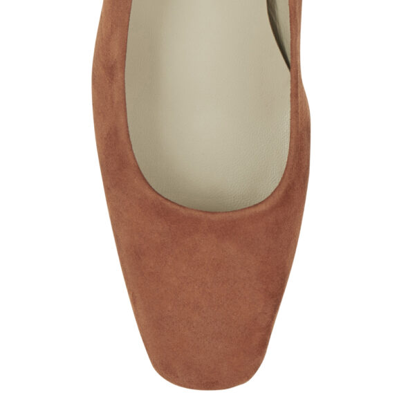French Sole Carla Heel Tan Suede (CAR02)