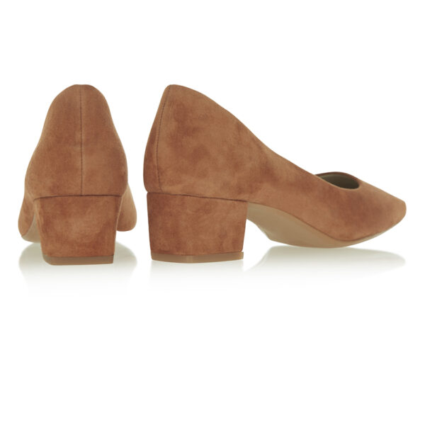 French Sole Carla Heel Tan Suede (CAR02)