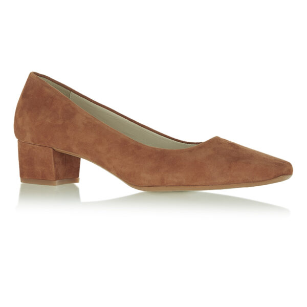 French Sole Carla Heel Tan Suede (CAR02)