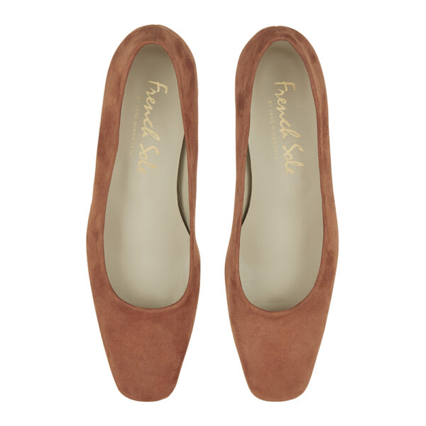 french sole Carla Heel Tan Suede (CAR02)