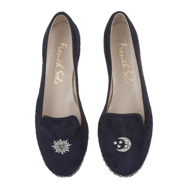 French Sole Espadrille Navy Suede (ESP22)