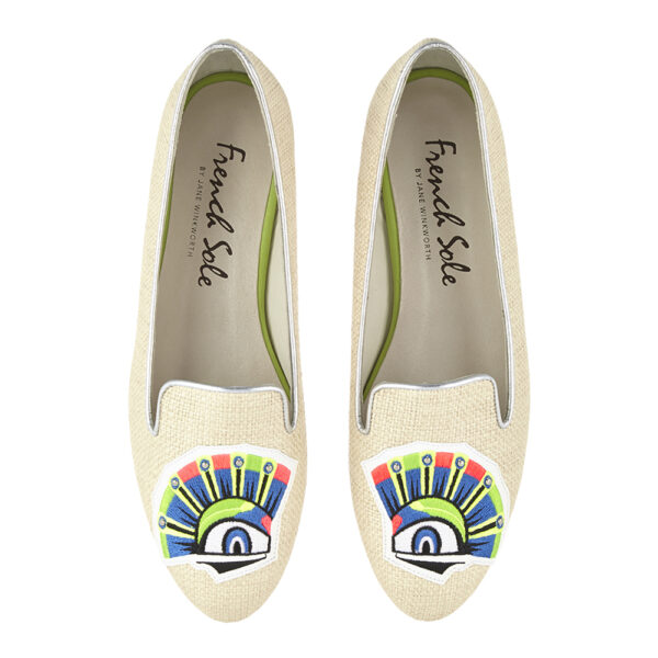 French Sole Hefner Natural Textile (HFF74)