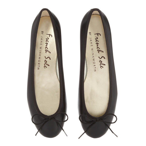 french sole Henrietta Black Leather (HE01)