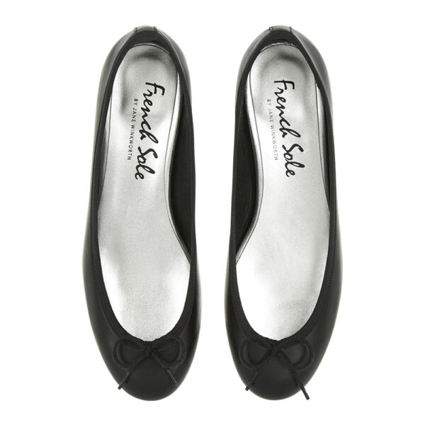 french sole Henrietta Black Leather Wedge (HEW09)