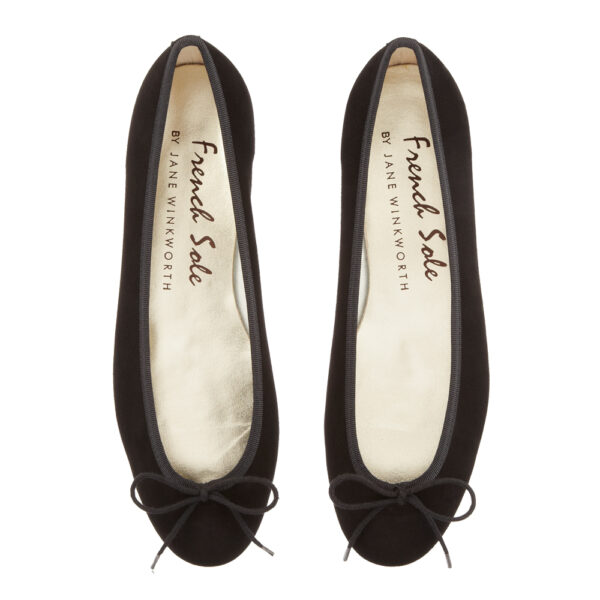 french sole Henrietta Black Nubuck (HE358)