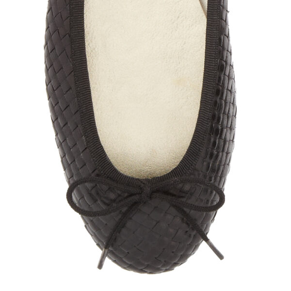 French Sole Henrietta Black Woven Leather (HE81)
