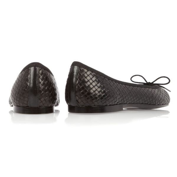 French Sole Henrietta Black Woven Leather (HE81)