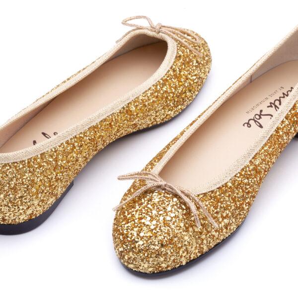 French Sole Henrietta Gold Glitter (HE1235)