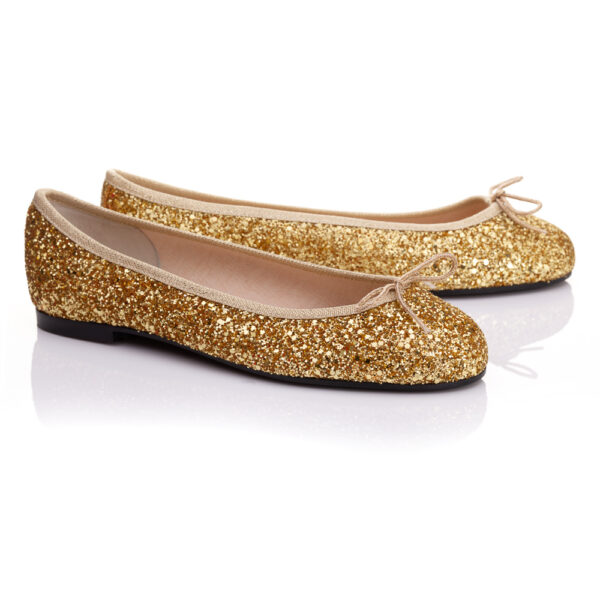 French Sole Henrietta Gold Glitter (HE1235)