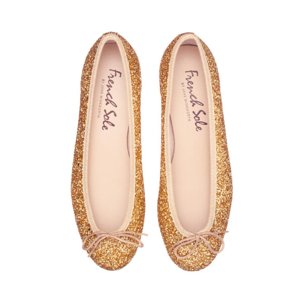 french sole Henrietta Gold Glitter (HE1235)