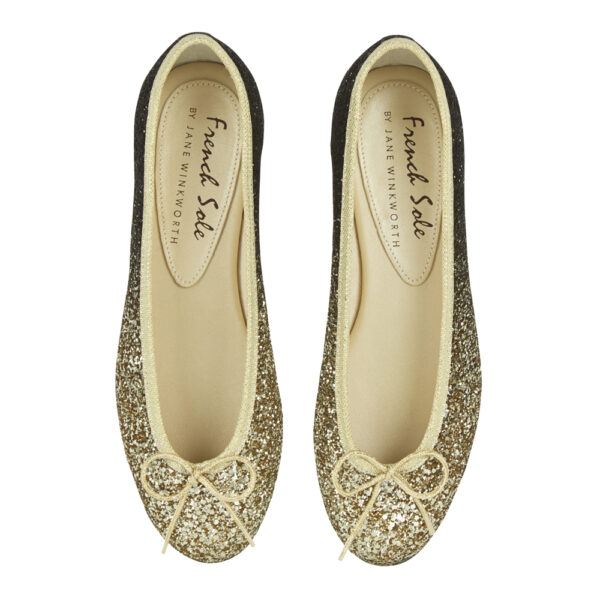 french sole Henrietta Gold Ombre Glitter (HE1120)