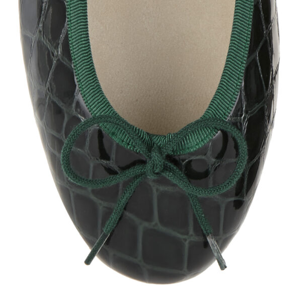 French Sole Henrietta Green Patent Crocodile (HE913)