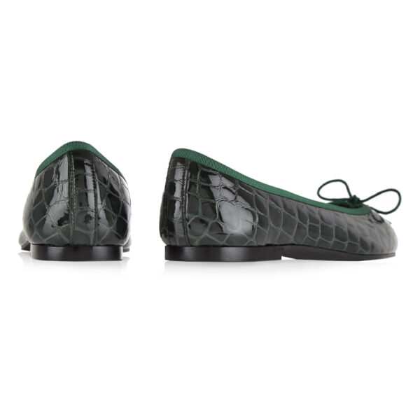 French Sole Henrietta Green Patent Crocodile (HE913)