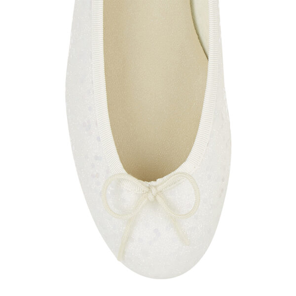 French Sole Henrietta Ivory Glitter (HE1104)