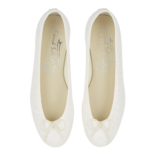 french sole Henrietta Ivory Glitter (HE1104)