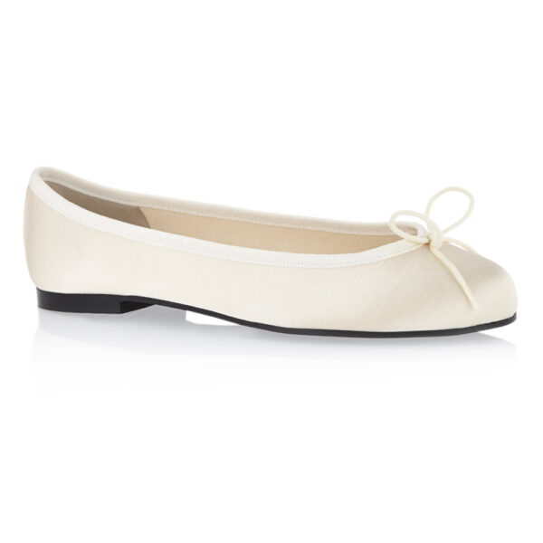 French Sole Henrietta Ivory Satin (HE815)