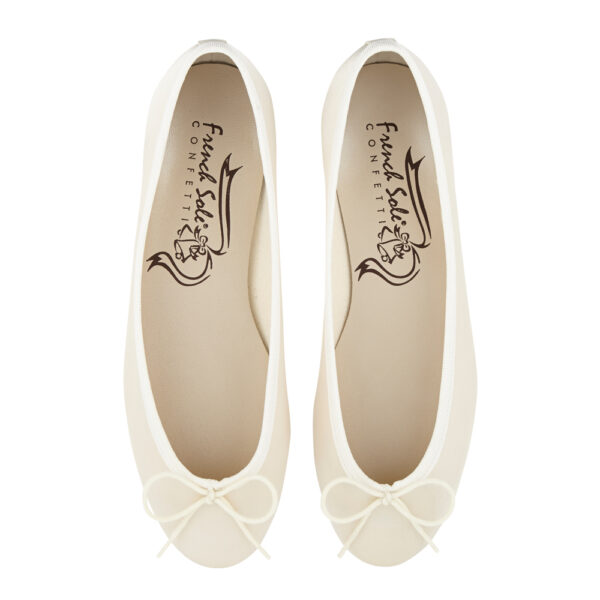 french sole Henrietta Ivory Satin (HE815)