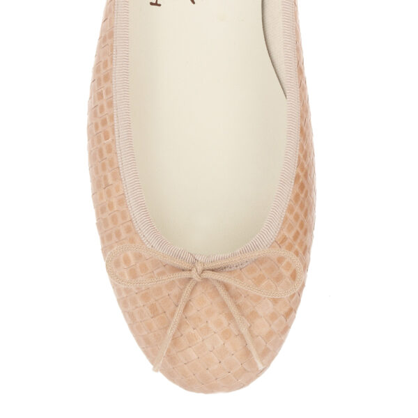French Sole Henrietta Nude Woven Leather (HE747)
