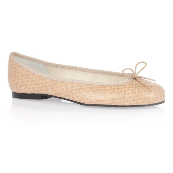 French Sole Henrietta Nude Woven Leather (HE747)
