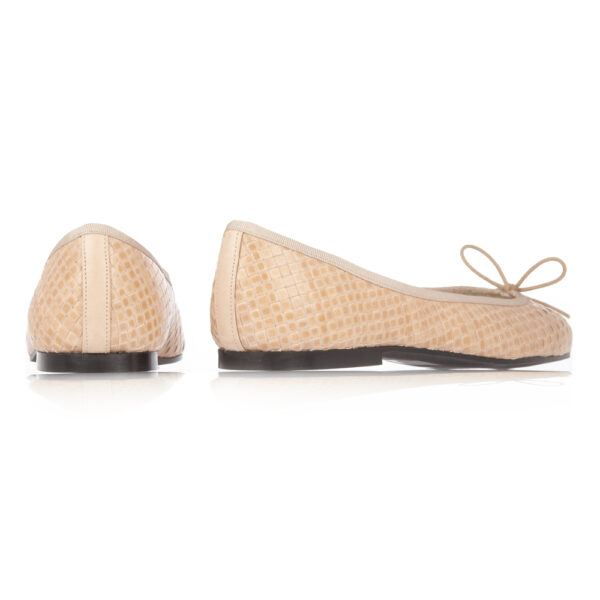 French Sole Henrietta Nude Woven Leather (HE747)