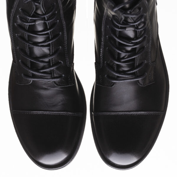 French Sole Lara Boots In Black Leather (LA02)