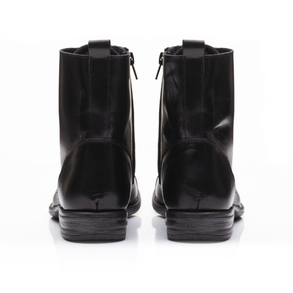 French Sole Lara Boots In Black Leather (LA02)