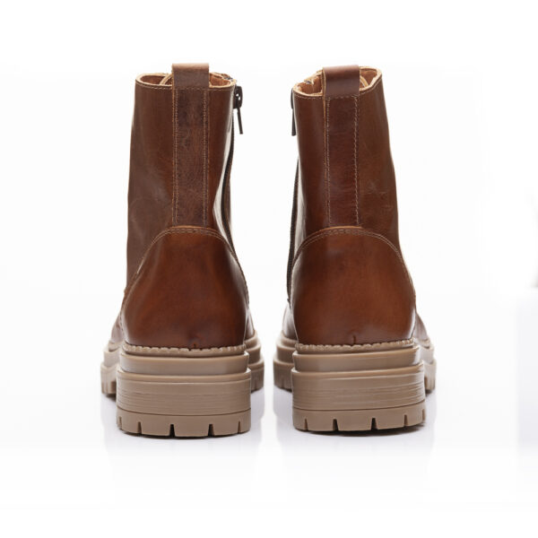 French Sole Lara Chunky Boots In Tan Leather (LA05)