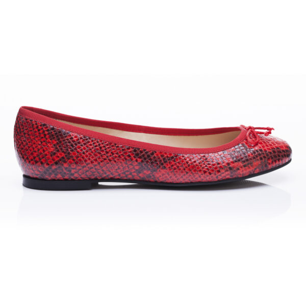 French Sole Lola Red Snake Leather (LOL29)