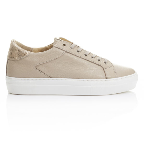 French Sole Moocher In Beige Leather (MCH25)