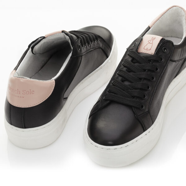 French Sole Moocher In Black Leather (MCH08)