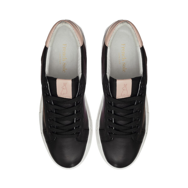 french sole Moocher in Black Leather (MCH08)