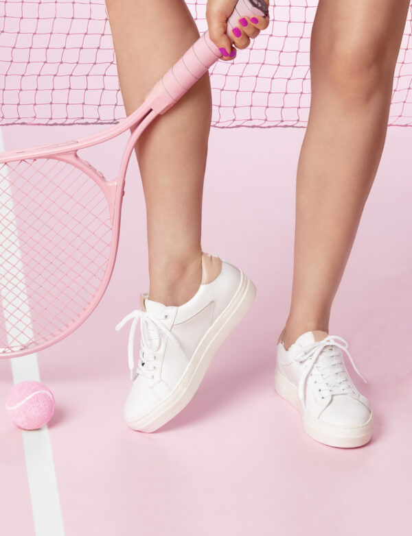 French Sole Moocher In White Leather (MCH07)