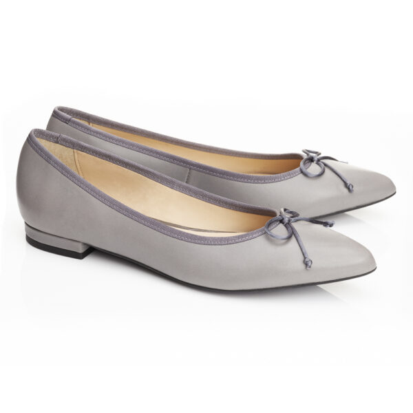 French Sole Penelope Grey Leather (EN300)