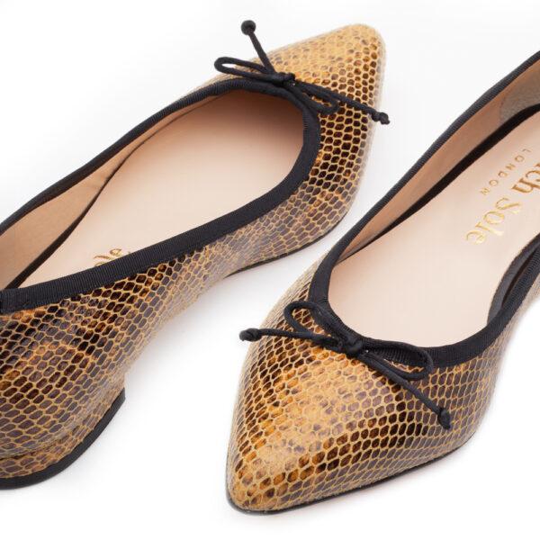 French Sole Penelope Nut Snake Leather (EN086)